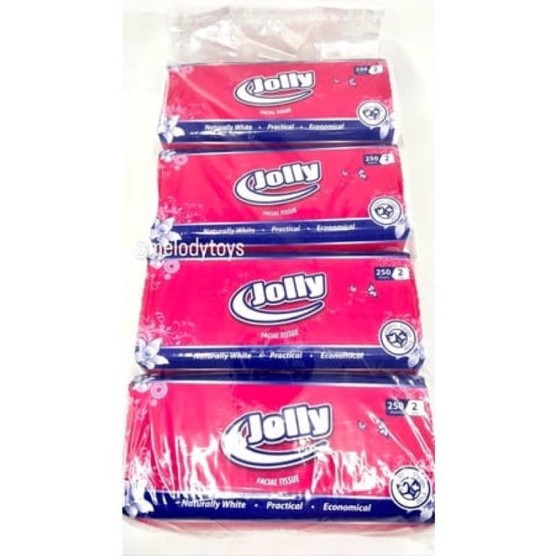 [ PAKET ISI 4 ] TISU TISSUE JOLLY 250 SHEET 2ply Grosir Tisu Wajah