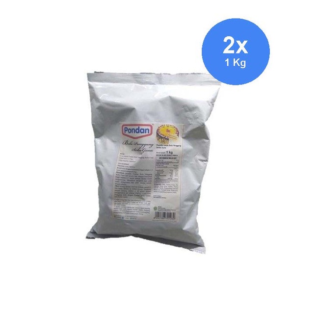 

Pondan Tepung Premiks Bolu Panggang Serbaguna 1 kg x 2