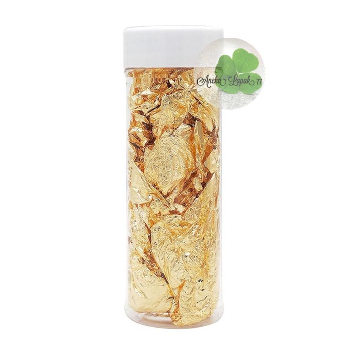 

Promo Bisa COD Edible Gold Leaf Foil HIASAN KUE taburan fondant cake hiasan kue kerta - Edible Gold