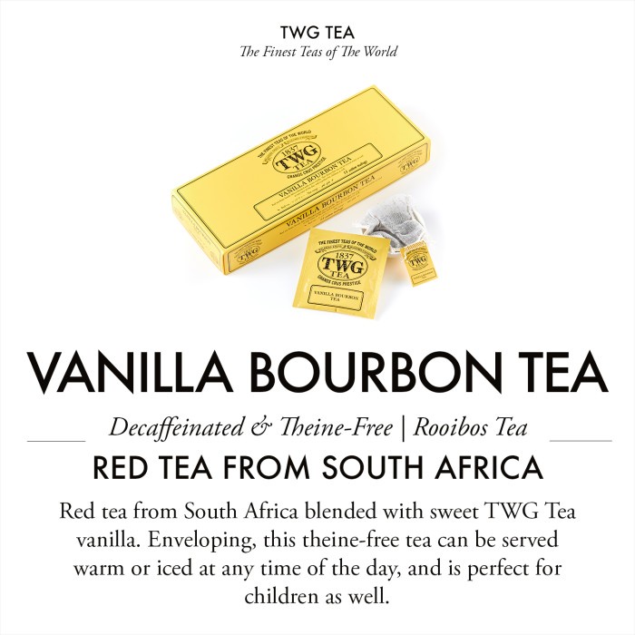 

✨PROMO✨ -TWG Tea ǀ Vanilla Bourbon Tea, Cotton Teabag