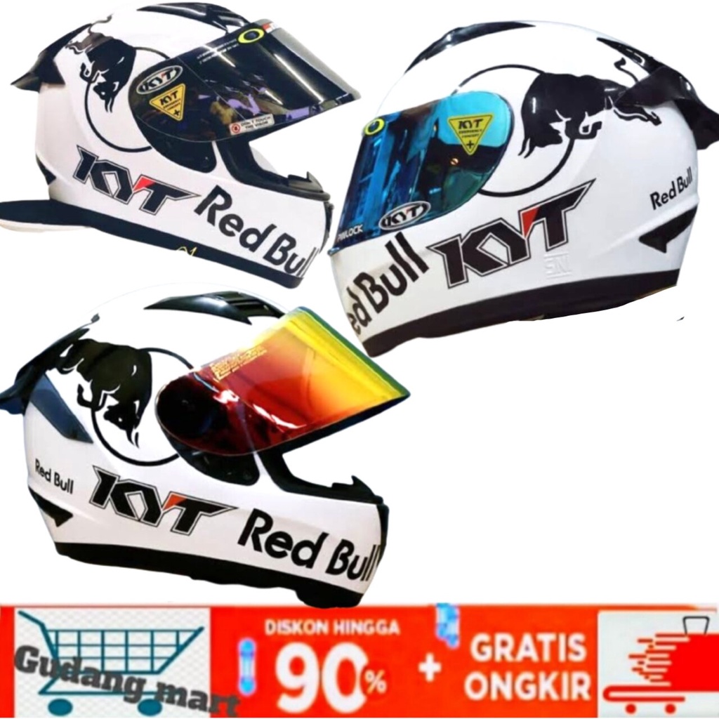 Helm KYT R10 full face warna putih Original / KYT r10 Promo Helm Balap KYT World Class Nasional Inte