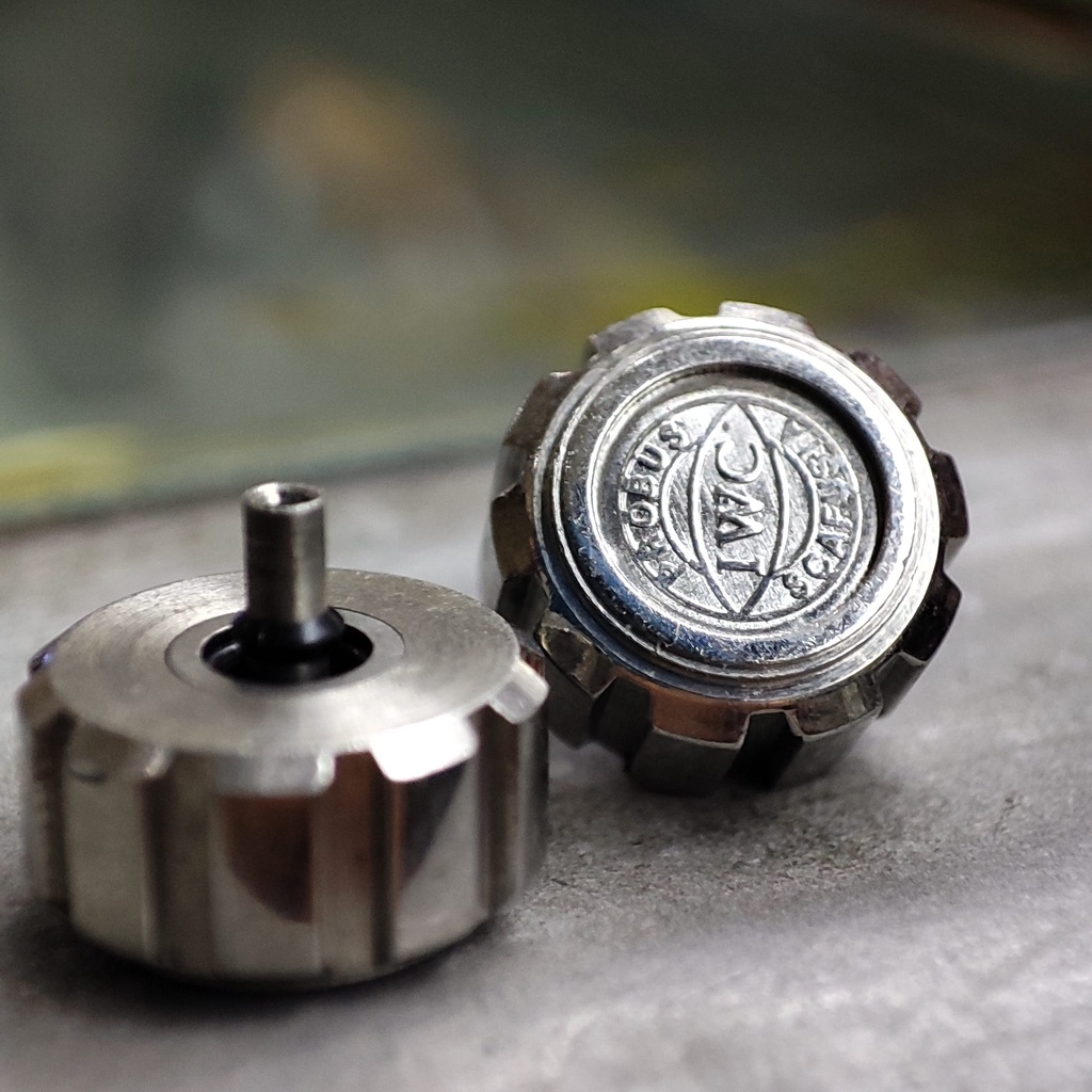 Terbaru Knop Crown Jam Tangan Iwc 8.5 X 7.0 Mm Seal Waterproof Silver Knob Putaran Jam Tangan Berkualitas