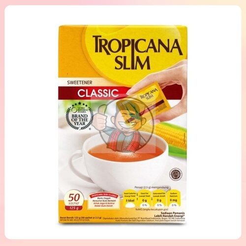 

Tropicana Slim Gula Pasir Sweetener isi 50 sachet