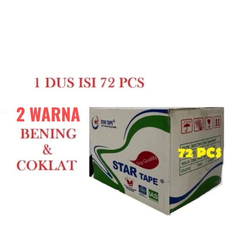

Grosir Lakban 1 Dus isi 72 roll - 2 Warna Bening & Coklat