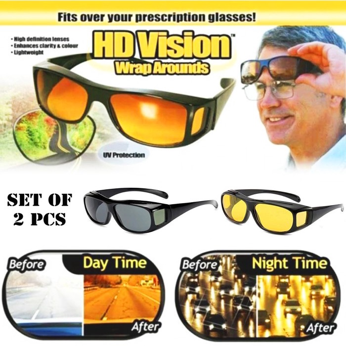 Kacamata HD Vision Polarized Anti Silau UV Google Sepeda Motor Mobil