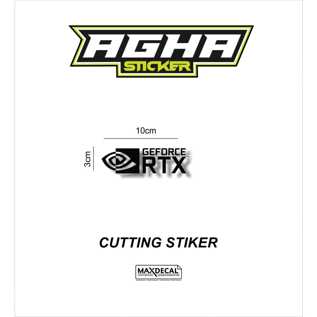 STICKER CUTTING STIKER NVIDIA GEFORCE RTX