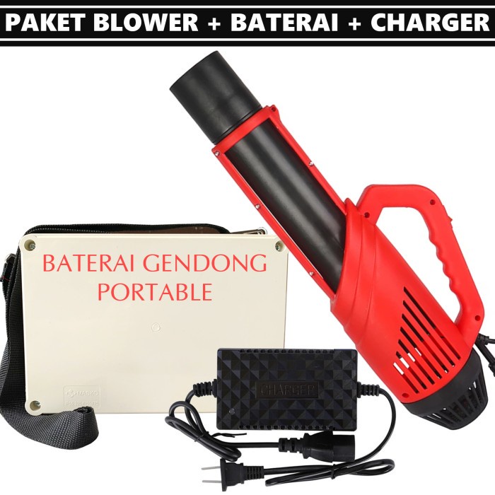 Paket DC Blower Booster sprayer Penyemprot Hama + Baterai + Charger
