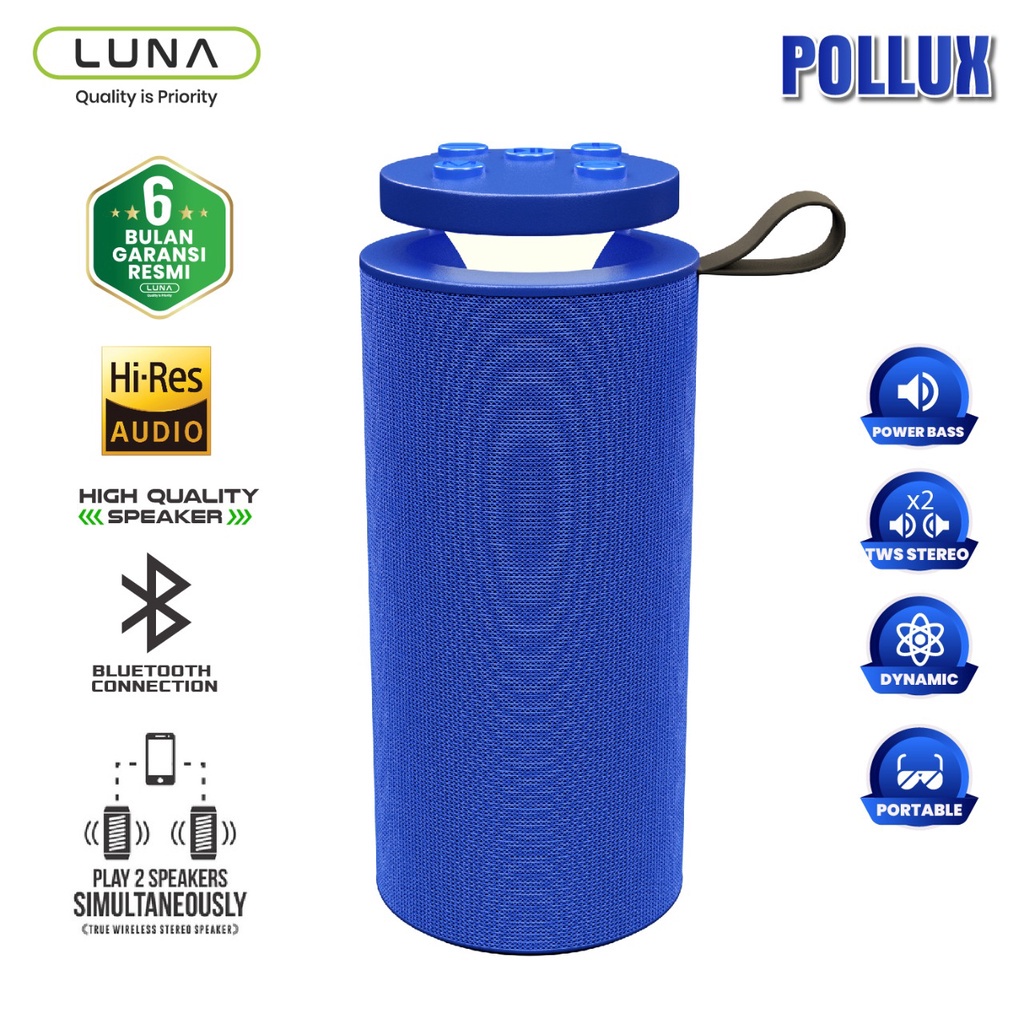 COD Luna Speaker Bluetooth  Portable Wireless Bass TWS System Premium Sound