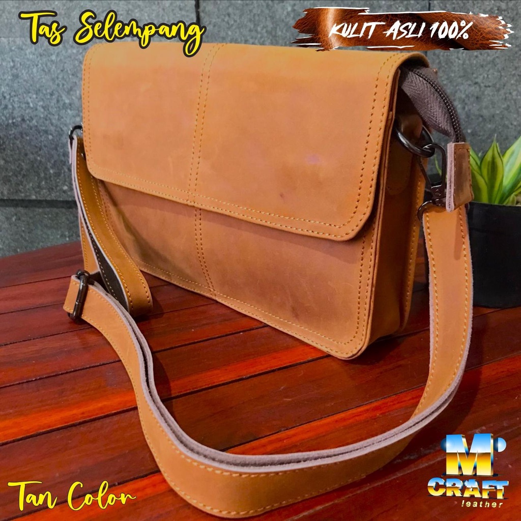 Tas Selempang Wanita Kulit Sapi Crazy Horse / Handbag Pria Crazy Horse