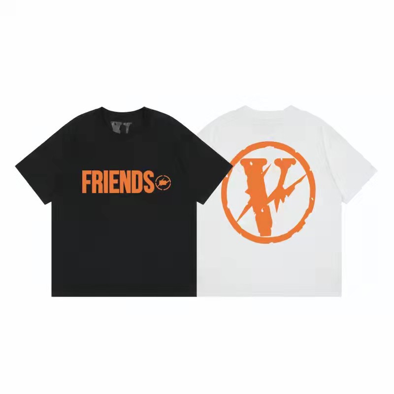 Kaos Tshirt Vlone X Fragment Friends Orange Premium