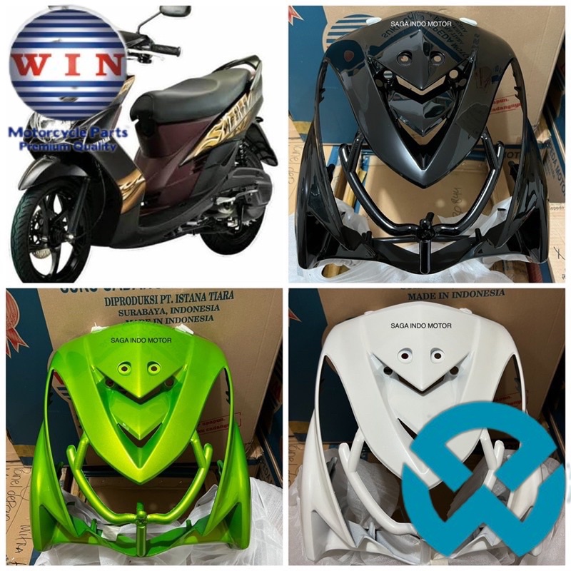 Tameng/Front Panel/Tebeng/Dek/Dasi Depan Mio Soul Karbu 2008 2009 2010 2011Original Win Asli hitam p