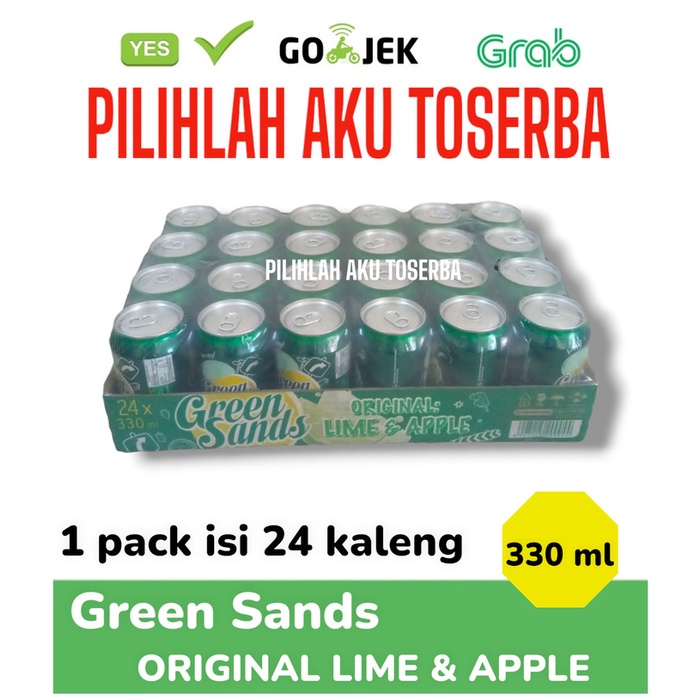 

GREEN SANDS ORIGINAL Lime & Apple KALENG CAN 330 ml - ( HARGA 1 DUS )