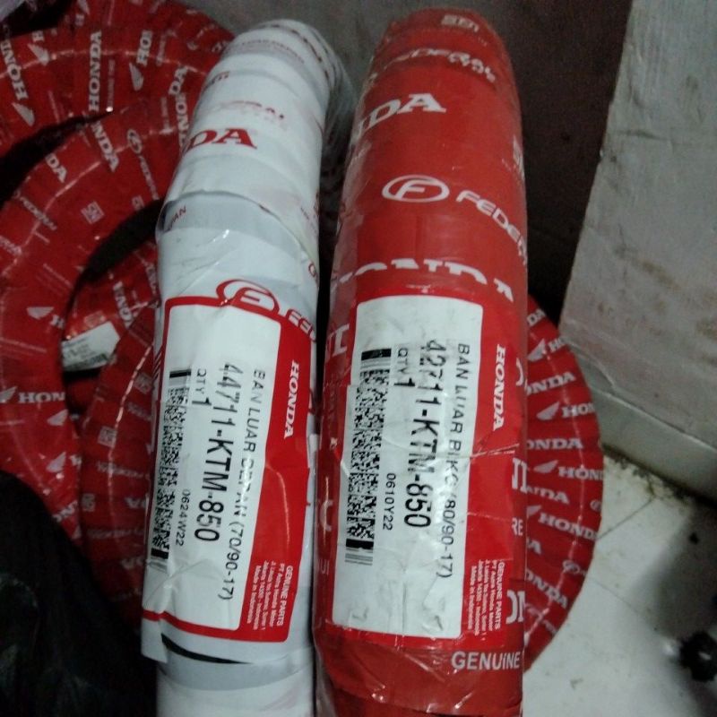 PAKET SEPASANG BAN 70/90-17+80/90-17 KTM TUBE TYPE BAN SET LUAR DEPAN BELAKANG MOTOR BEBEK HONDA AHM
