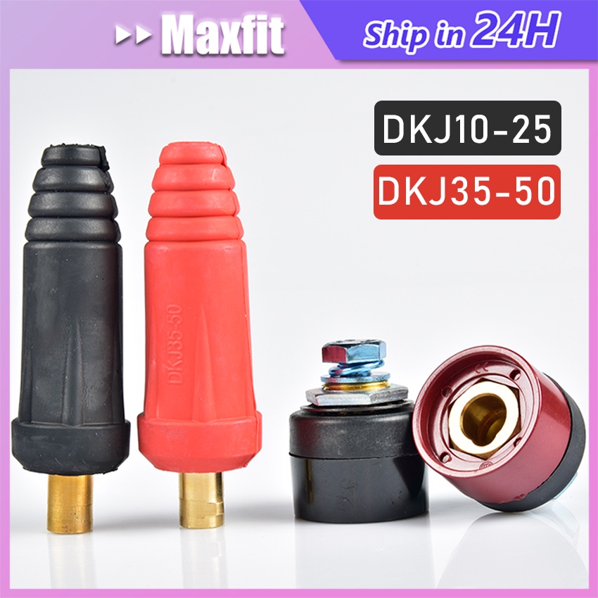 Konektor Kabel Las Male Female DKJ 10-25Mm 35-50Mm Konektor Mesin Las Listrik Connector Socket Cable