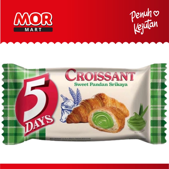 

5 DAYS Croissant Sweet Pandan Srikaya 60gr