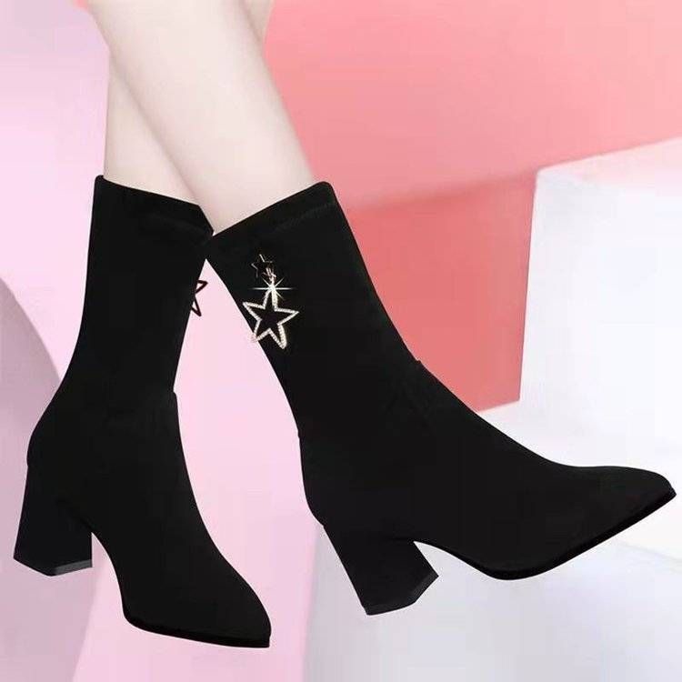 Boots Thick Heel Martin Boots Fashion Women's Slim Boots
