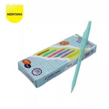 

12 PCS / 1 PACK MONTANA BALLPOINT PEN 141P WARNA PASTEL