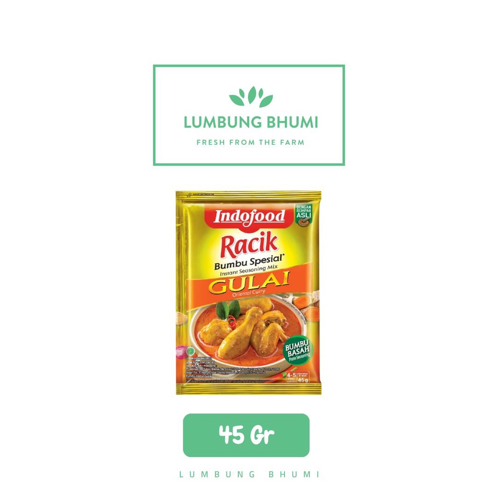 

RACIK Bumbu Gulai 45 Gr 1 Pcs - Lumbung Bhumi