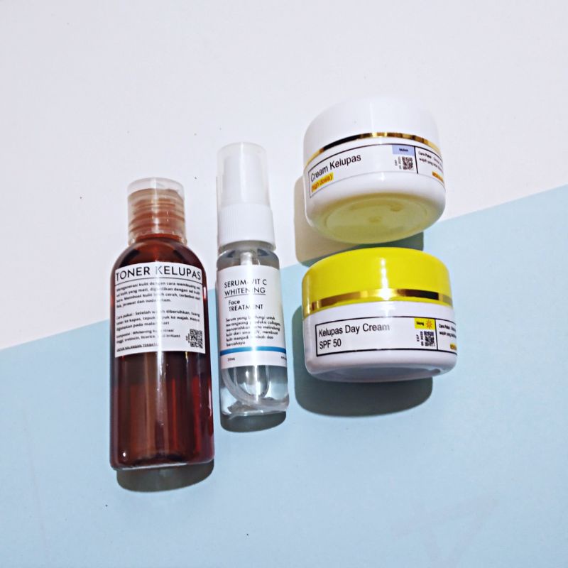 PAKET CREAM KELUPAS FLEK/MELASMA/PEMUTIH WAJAH ISI 4 PCS