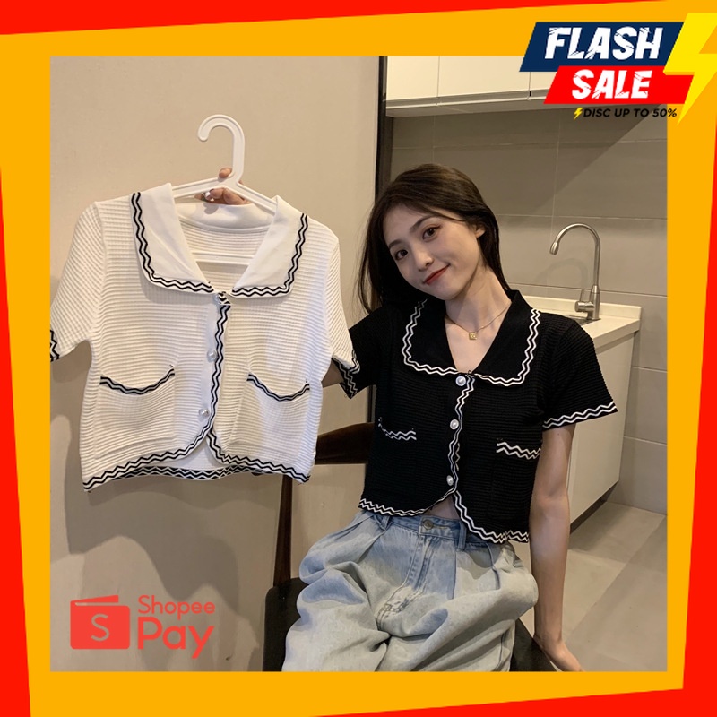 OUTFIT JKT48 | ATASAN WANITA KERAH SAILOR KOREA STYLE-K037