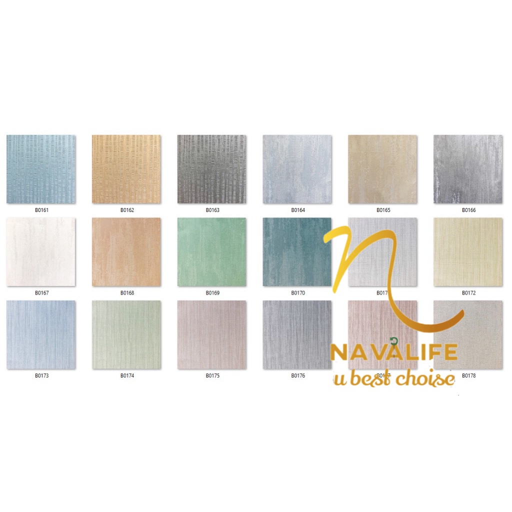 Wallpaper Dinding Rona B Polos kode B0154 -B0193  motif polos minimalis timbul bertekstur per roll