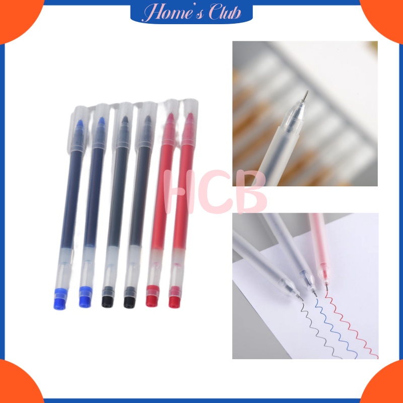 

HCB Pena Pulpen Tinta Gel Cair 0.5MM / Pena Tinta Transparant Pen Gel Cair / Pen Tinta Cair Standart Merah Hitam Biru / Gel Cair Pena