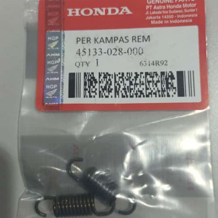 Per Kampas Rem Belakang Honda Grand Supra Karisma Supra X 125