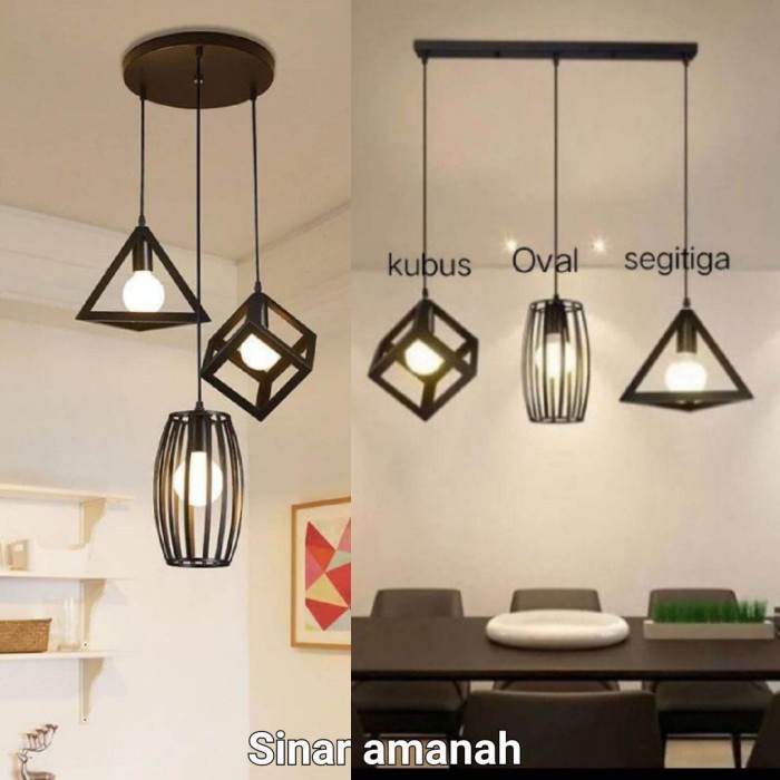 Lampu Gantung 3 in 1 Set - Lampu Gantung Minimalis - Lampu Gantun id