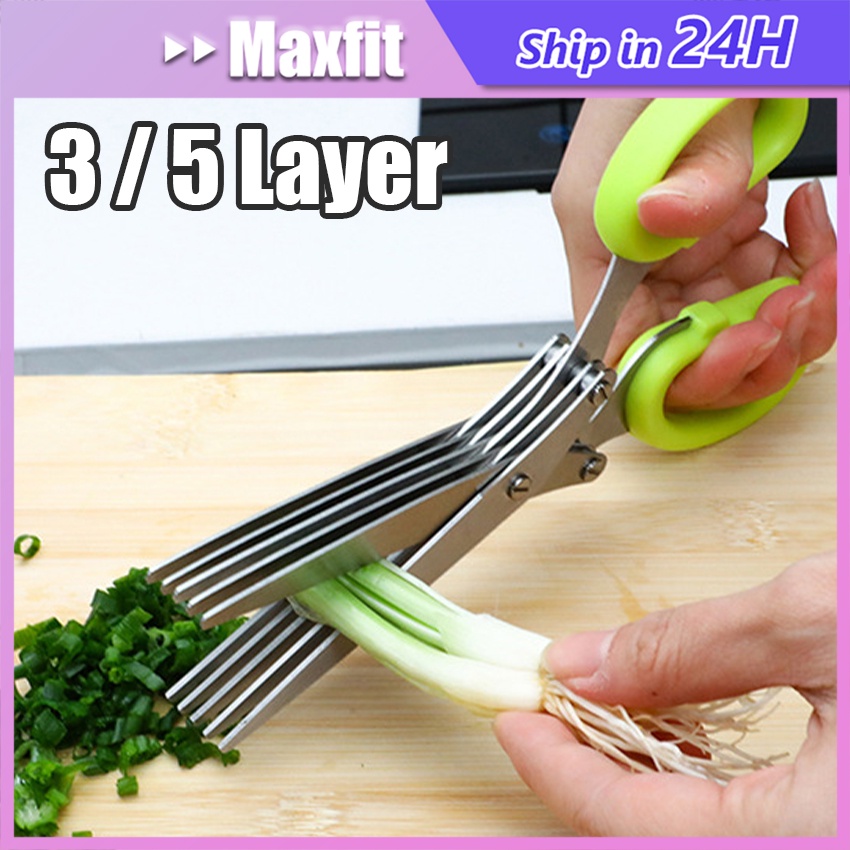 Gunting Sayur 5 Lapis Gunting Serbaguna 3 Lapis Pemotong Sayuran Multifungsi Gunting Sayuran Dapur