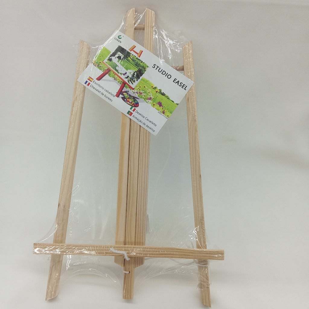 

Mini Easel Stand Tripod Kayu Wooden Easel Holder Mini 1/ Stand Kanvas Lukis 40CM