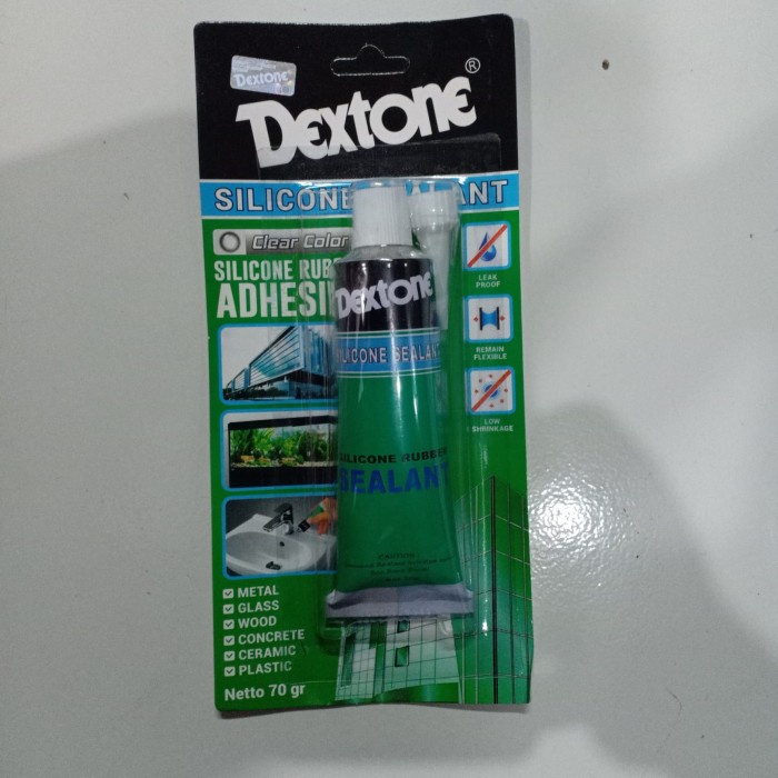 lem kaca sealant 70gr bening lem akuarium dll