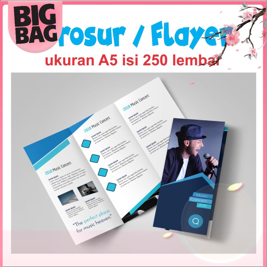 

FLYER ATAU BROSUR UKURAN A5 (14,8x21 cm) di Bigbag_Shop
