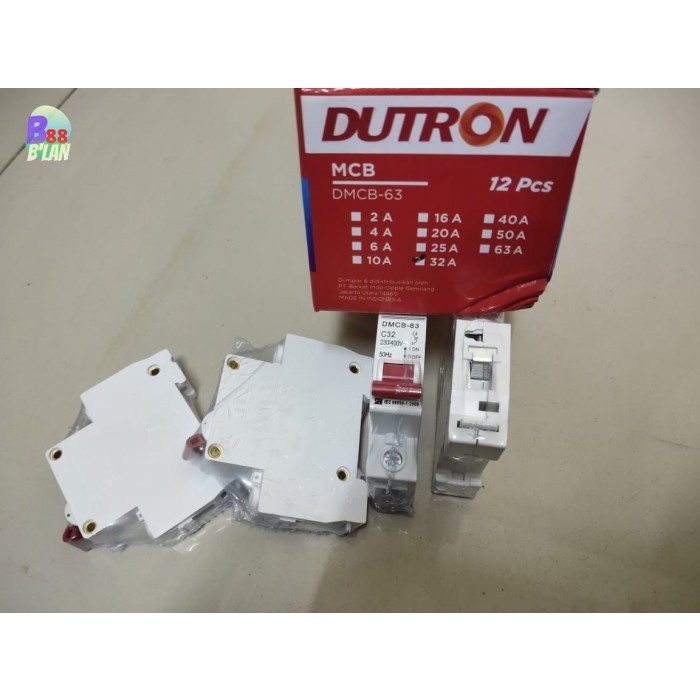 B88 CIRCUIT BREAKER PLN MCB DOMAE DUTRON 1 PHASE C32A 32A 32 AMPERE SNI