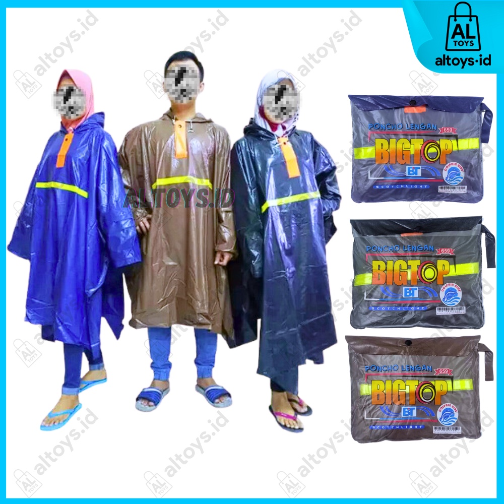 PL.BIGTOP JAS HUJAN PONCHO LENGAN PANJANG BIGTOP 659 MANTEL / JAS HUJAN LENGAN PANJANG / KELELAWAR /