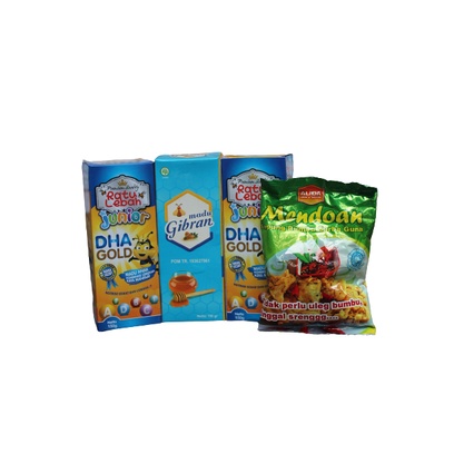 

PAKET HEMAT Madu Gibran + 2 Madu Ratu Lebah Junior DHA GOLD Omega 3 + Gratis Jahe Sachet