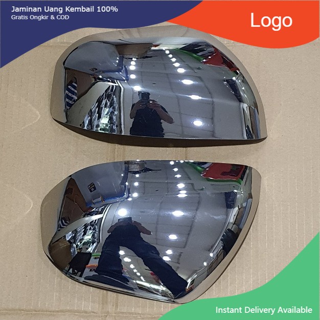 Cover spion chrome polos model kancing All New Avanza/Xenia 2012-2018 Aksesoris mobil