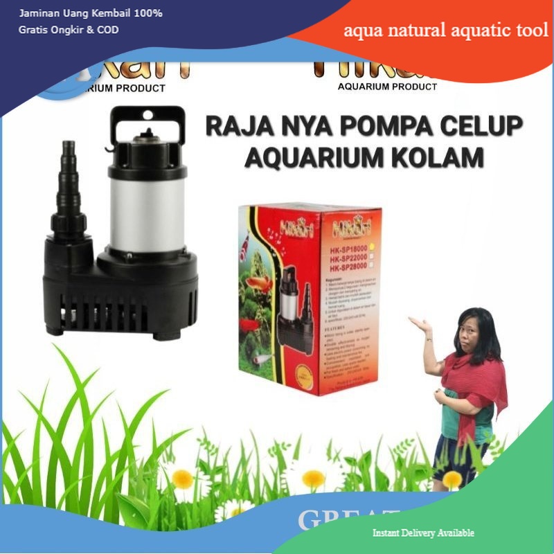 RAJA NYA POMPA CELUP HIKARI SP 18000 POMPA KOLAM BESAR AIR TERJUN