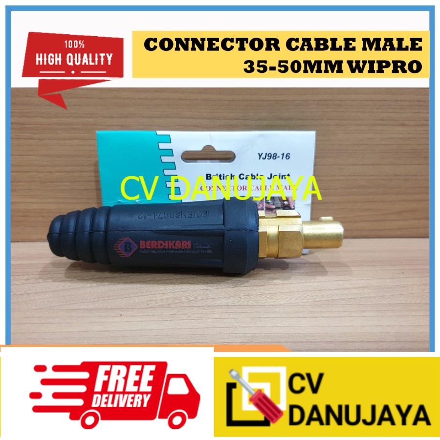 Kabel konektor Male Connector Las 35 - 50 mm Mesin Las WIPRO ORI