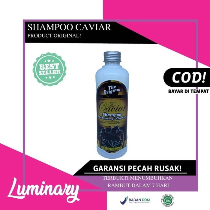 SHAMPOO SAMPO RAMBUT CAVIAR SHAMPO KUDA PELURUS RAMBUT KERITING HALUS