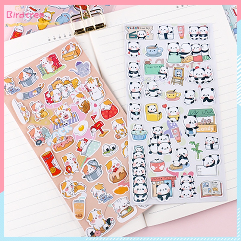 

[Readystock❤️COD]Stiker Buku Pegangan Alat Tulis Hewan Kartun Hadiah Album Stiker Dekoratif DIY