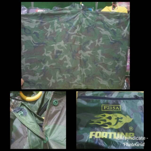 Jas hujan ponco parasut motif loreng TNI - jas hujan batman - jas hujan pria - jas hujan motor