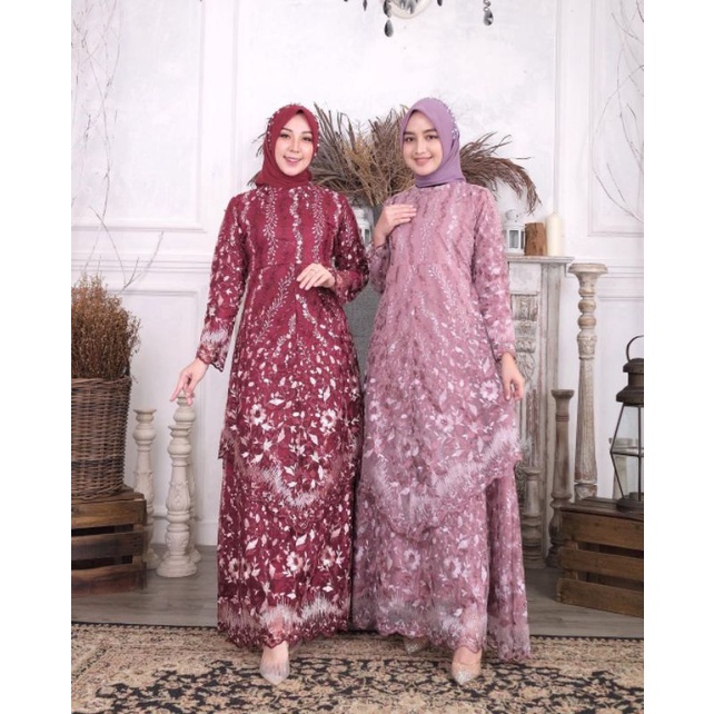 Gamis Tile Bordir|Gamis Tingkat Runcing|Gamis Tile Jumbo|Gamis Tile Runcing|Gamis Pesta|Gamis Kondan