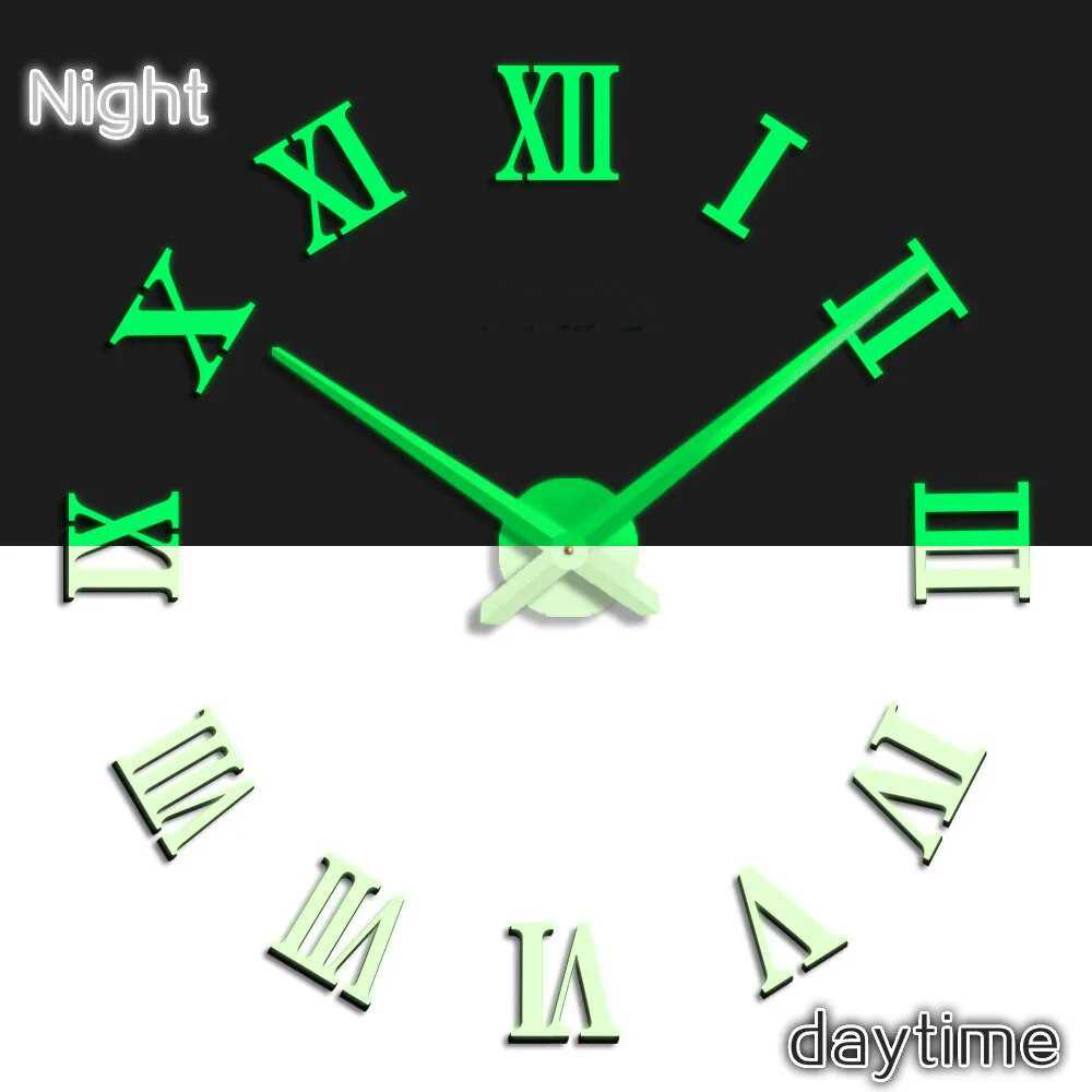 ‼️COD‼️ LCKMNOFCLSTR  Jam Dinding Besar DIY Giant Clock Glow in The Dark 80-130cm - DIY-106 ‼️COD‼️