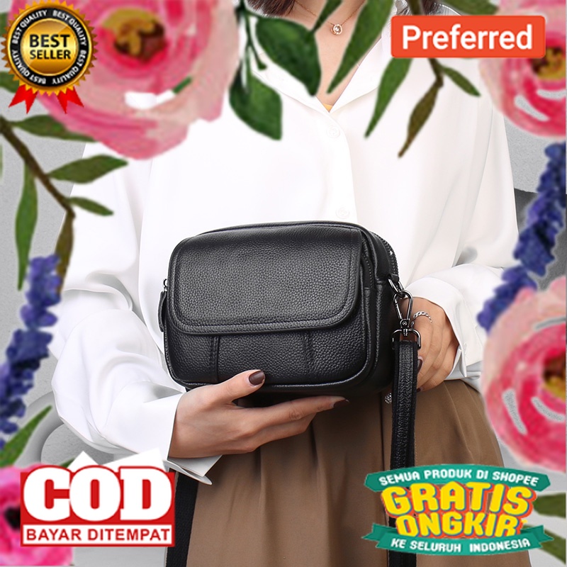 ALINESIA - Selempang Mavis | Tas Selempang Wanita Kecil | Mini Tas Wanita | Tas Wanita Dua Resleting