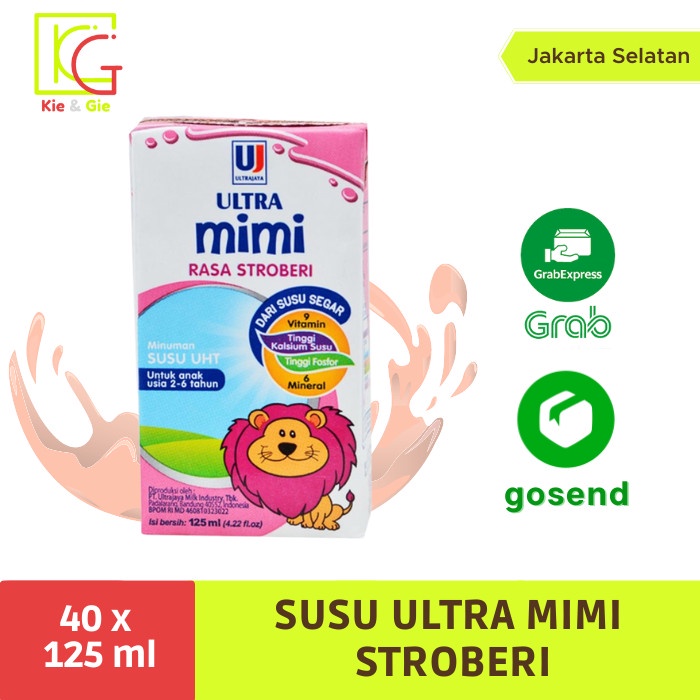 

[Big Sale] Susu Ultra mimi 125ml (khusus kurir instant/ sameday) - Strawberi, 125 ml