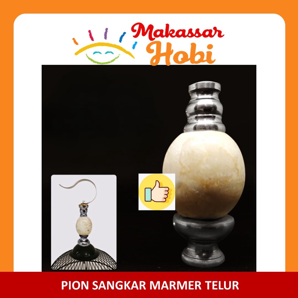 Pion Sangkar Mahkota Marmer Telur Kandang Burung Pleci Lovebird Kenari