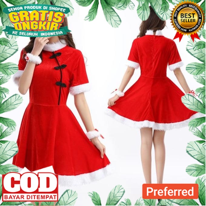 Kostum Natal Wanita Dewasa Kostum Kostum Natal Pesta Liburan// NATAL / POHON NATAL / AKSESORIS NATAL