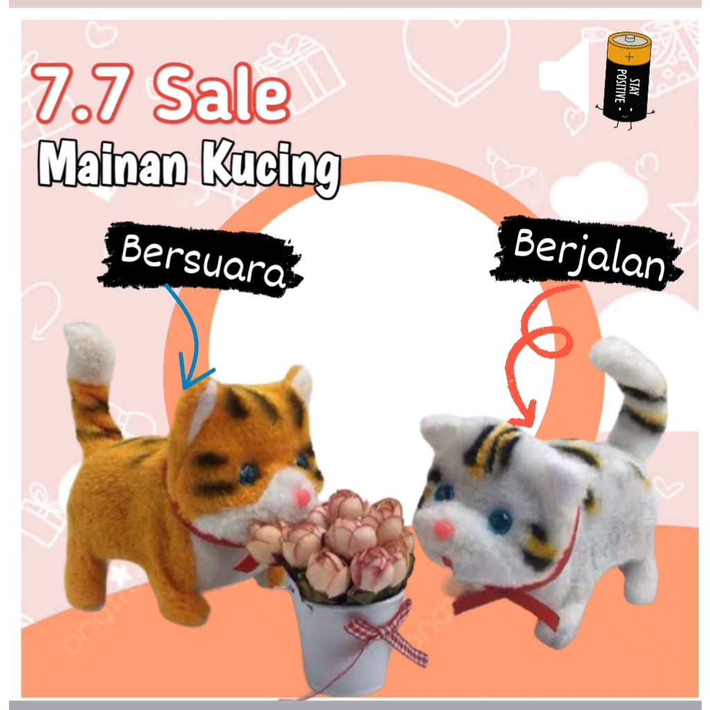 Mainan Anak Robot Boneka Kucing Bisa Berjalan