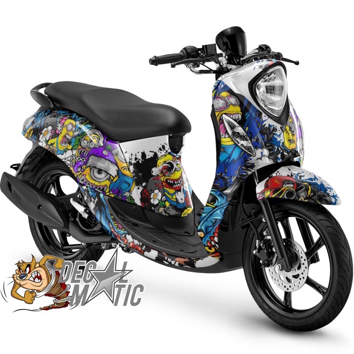 Decal Full body + Stiker Dashboard Fino Karbu / FI 125 Minion Zombie