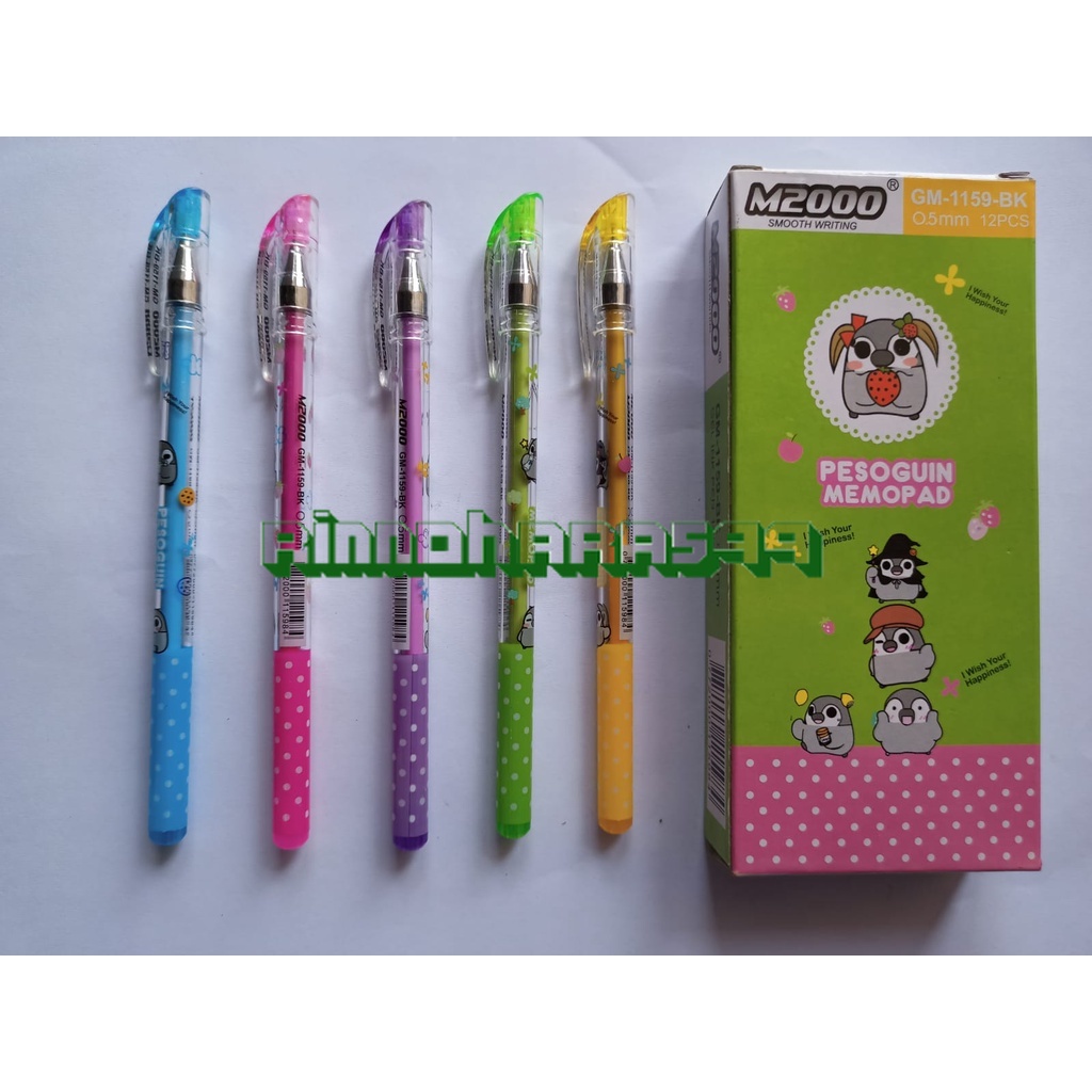 

BALLPOINT M2000 12PCS GROSIR PULPEN GM-1159-BK 0.5MM